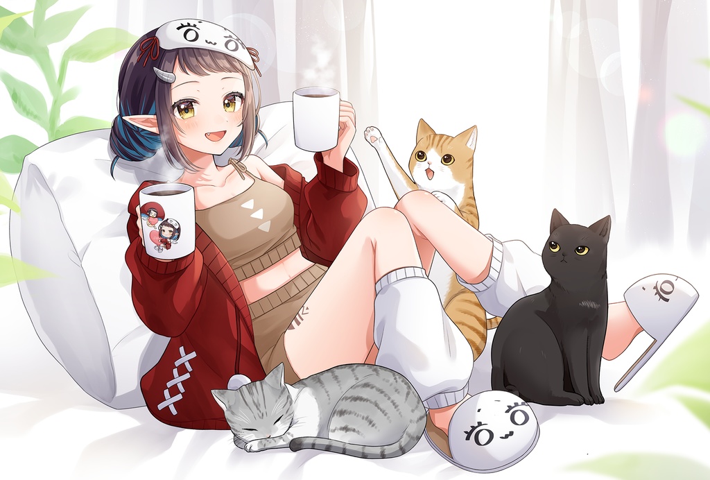 【直筆サイン入り】フレーム付ポストカード ～Chill time～【和崎あこ】