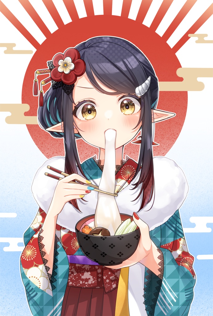 【直筆サイン入り】フレーム付ポストカード ～New Year～【和崎あこ】