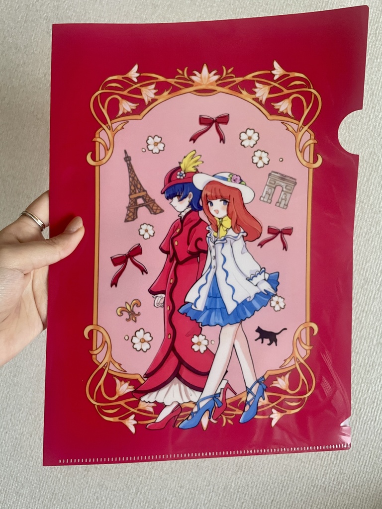 メルとシーの花の巴里クリアファイル🇫🇷
