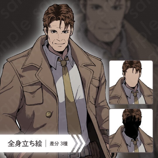 【ミステリー系立ち絵素材】探偵・警察官・医者(博士・研究員)男女セット【6人セット】