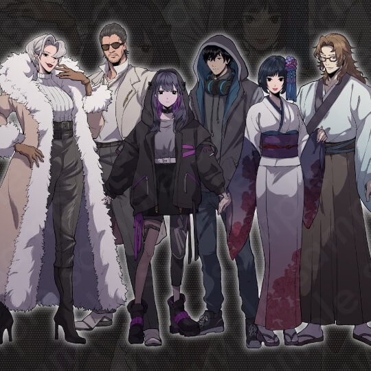 【ミステリー系立ち絵素材】ダウナー系・お金持ち風・着物・男女【6人セット】