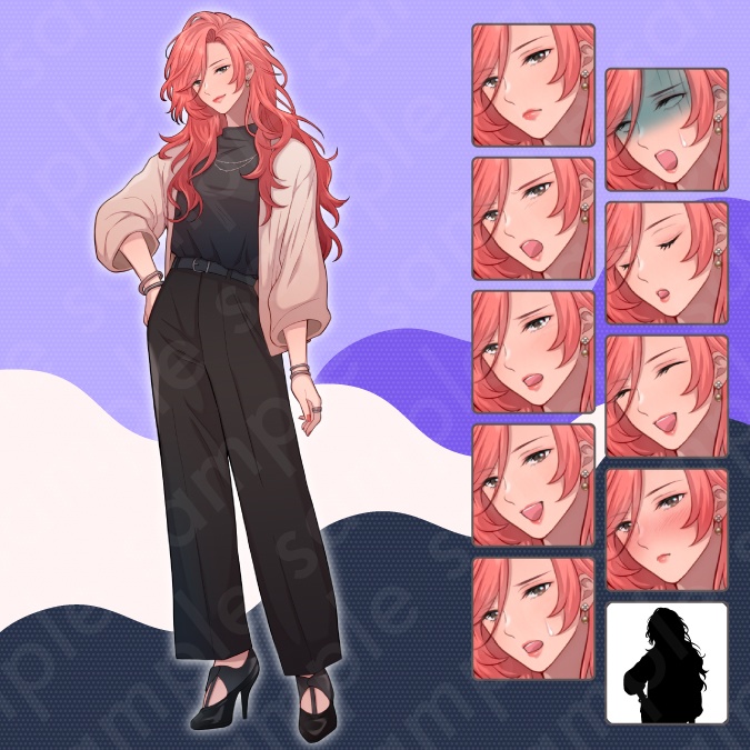 【立ち絵素材6人セット】私服姿などの10代〜20代・男性女性キャラクターイラストセットA・大学生・社会人・全身表情10種+α