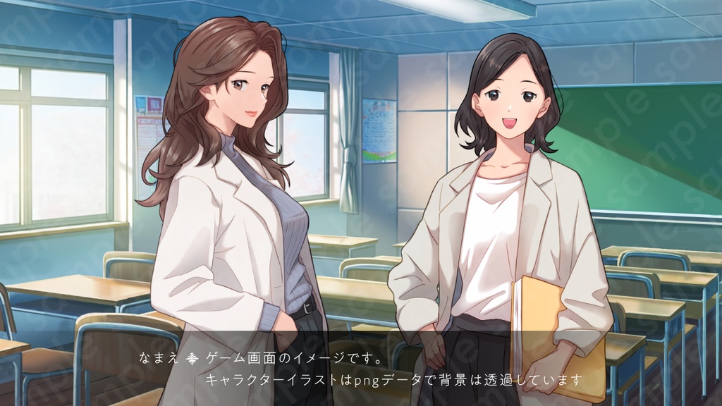 【立ち絵素材】マイペースな雰囲気のスーツを着た社会人黒髪女性モブキャライラスト・現代・教師・キャリアウーマン・全身表情5種+α