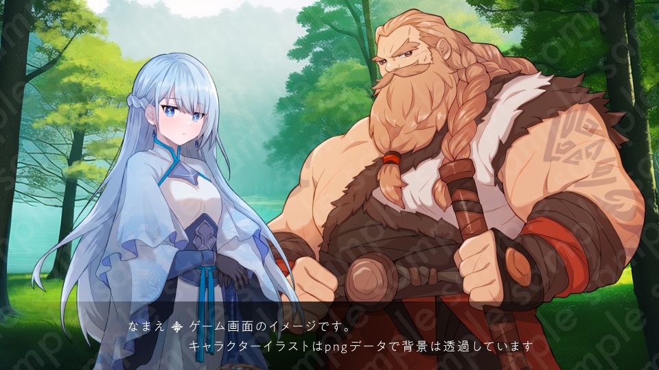 【立ち絵素材5人セット】剣士・騎士・戦士・盗賊・弓師・男女のキャラクターイラスト・ファンタジー・表情差分あり