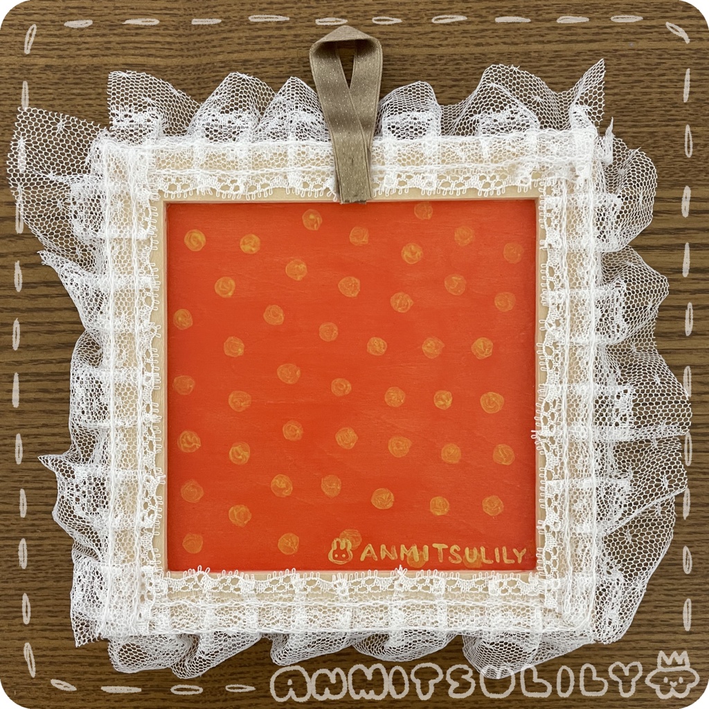 【一点物アート】カラフルいちごちゃんフレーム