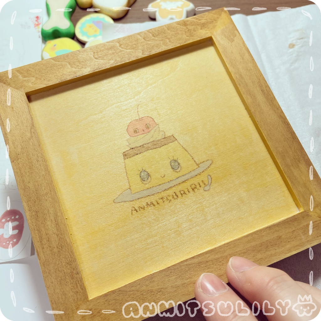 【一点物アート】ホイップレトロdeカスタードプディング🍒