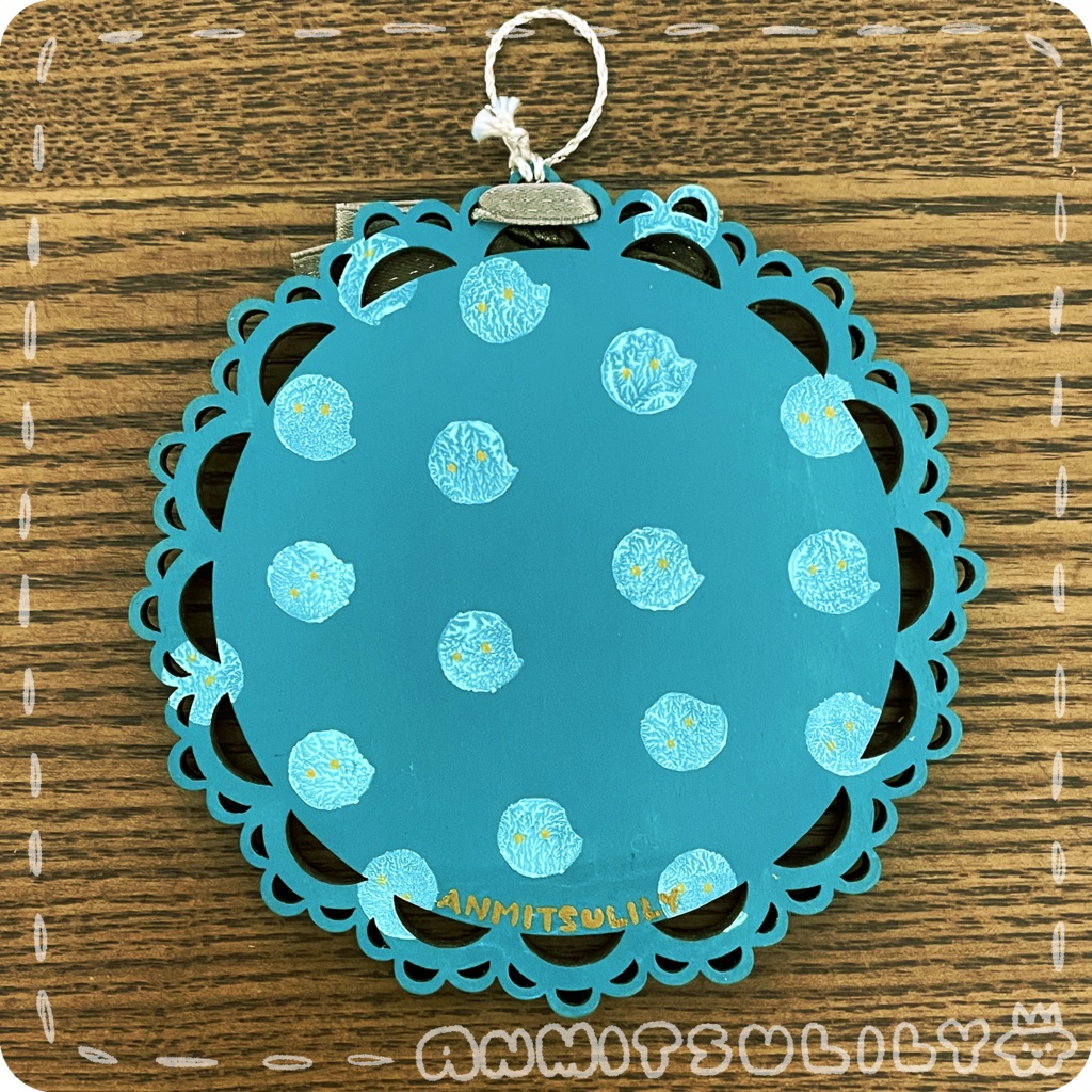 【一点物アート】まんまるおばけオーナメント