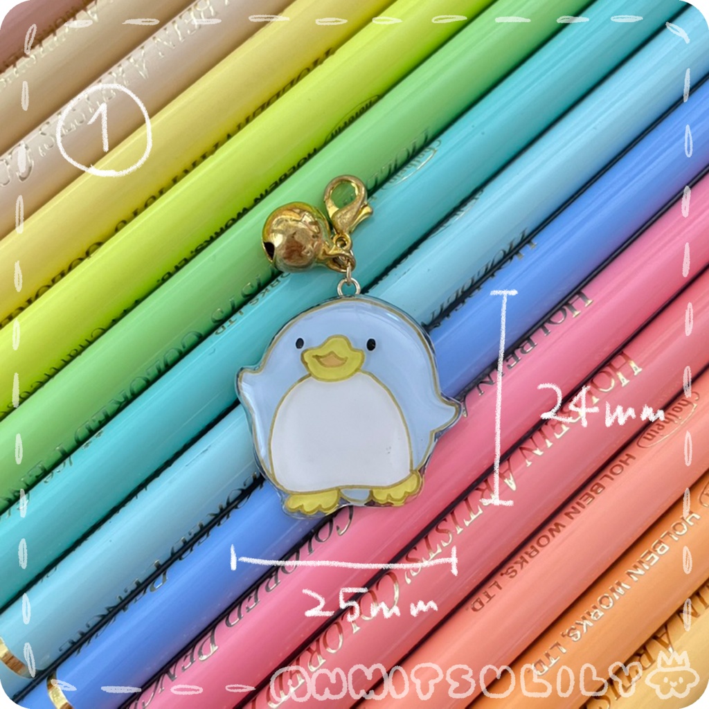 【一点物アイテム】ペンギンちゃんの鈴付きチャーム(全3種)