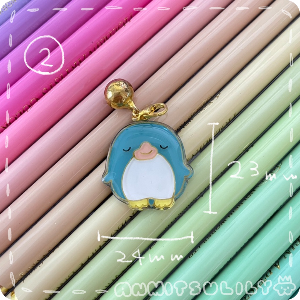 【一点物アイテム】ペンギンちゃんの鈴付きチャーム(全3種)