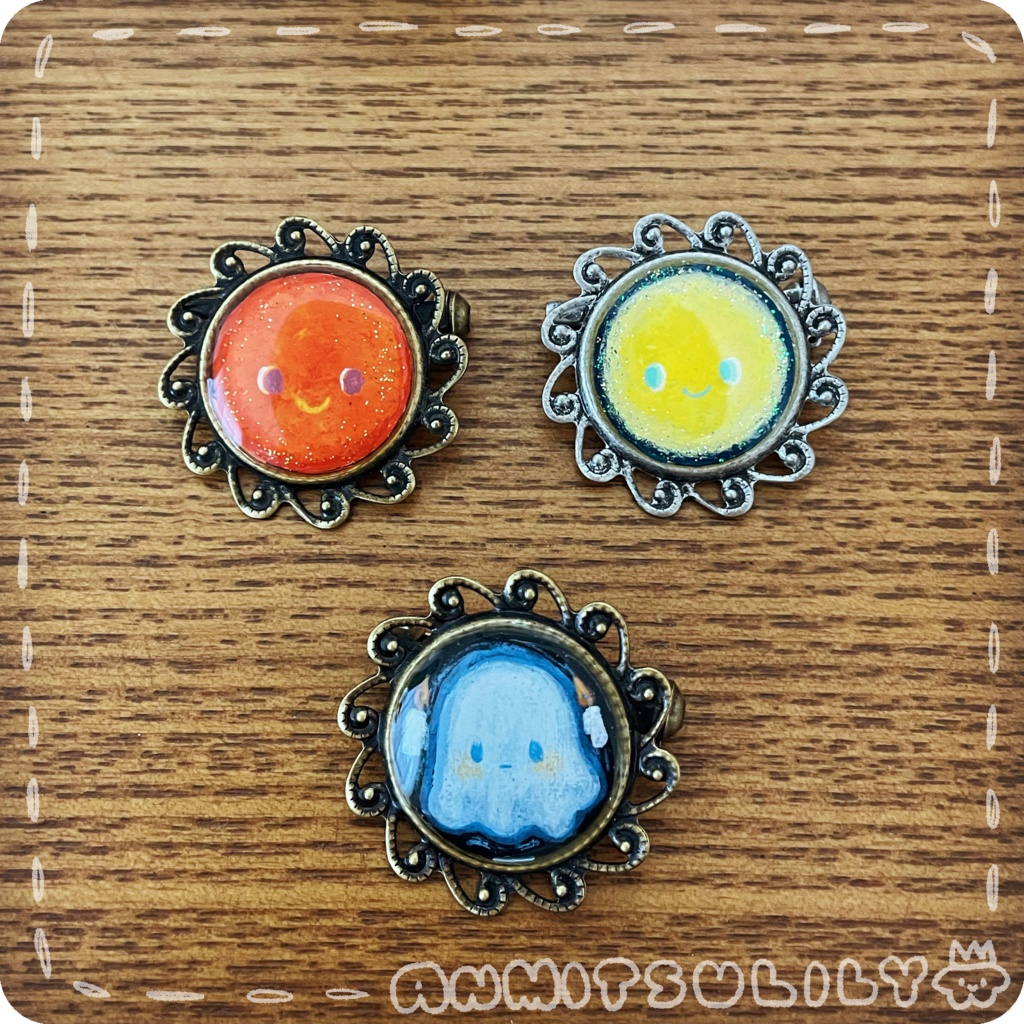 【一点物アイテム】アンティーク感が素敵なブローチ（全3種）