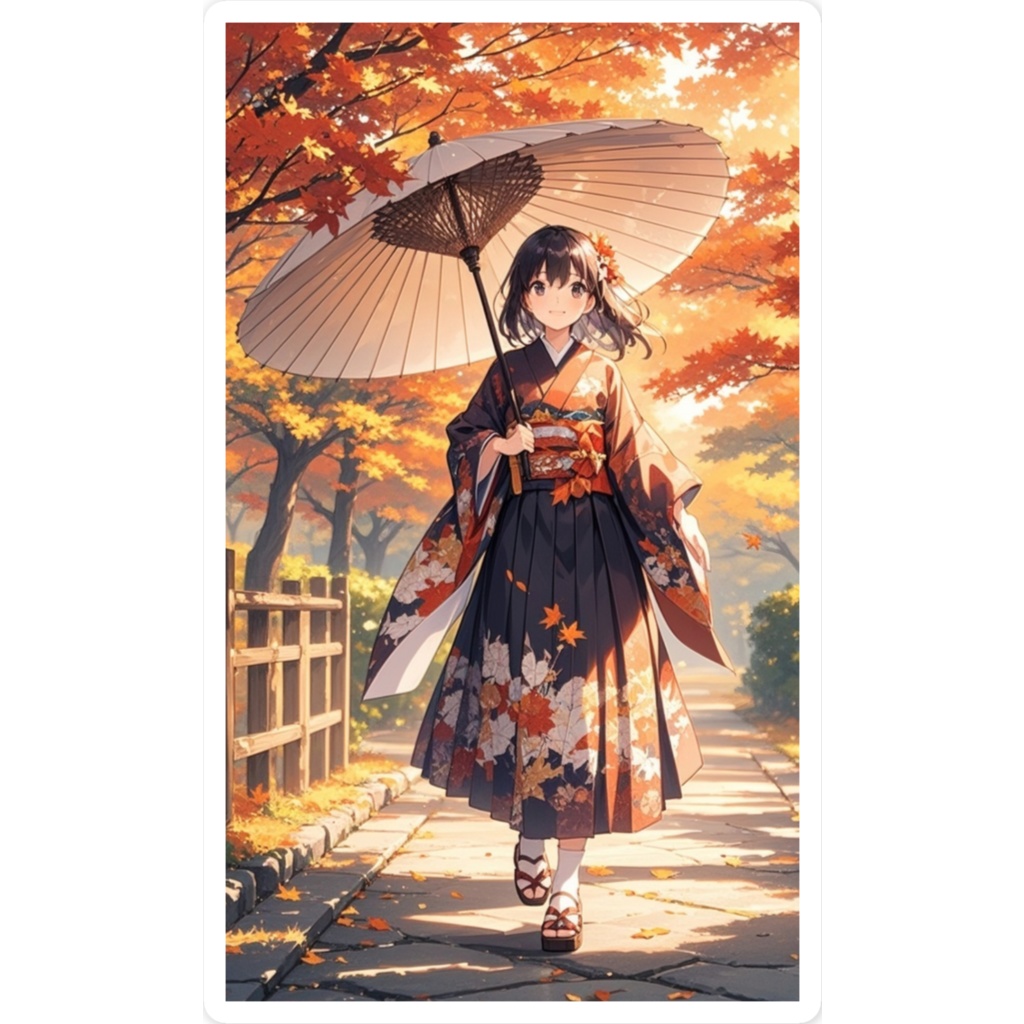 秋風に舞う、朱の想い