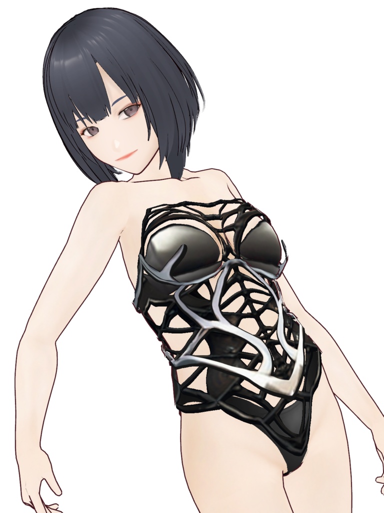 メタル網目なボディスーツ