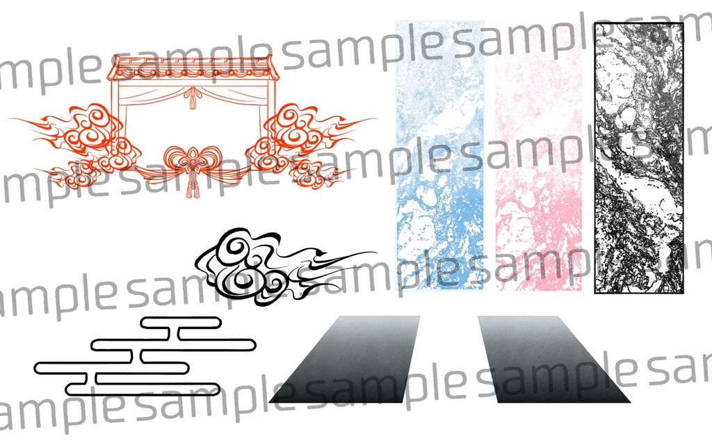 【TRPG・イラスト向け】和風パネル素材・植物素材まとめ