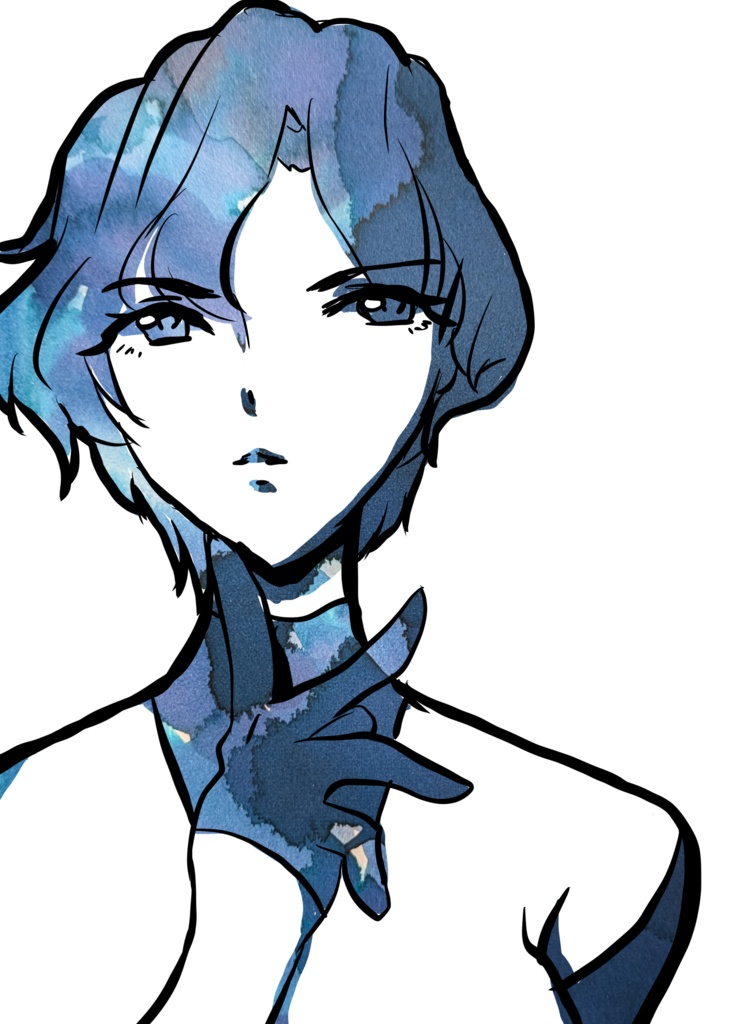 万年筆インクテクスチャ01【イラスト用素材】