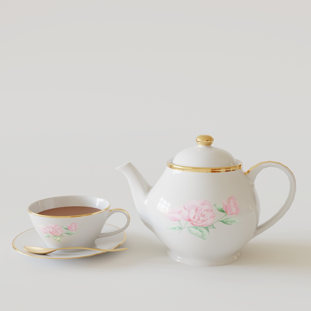 薔薇のティーセット