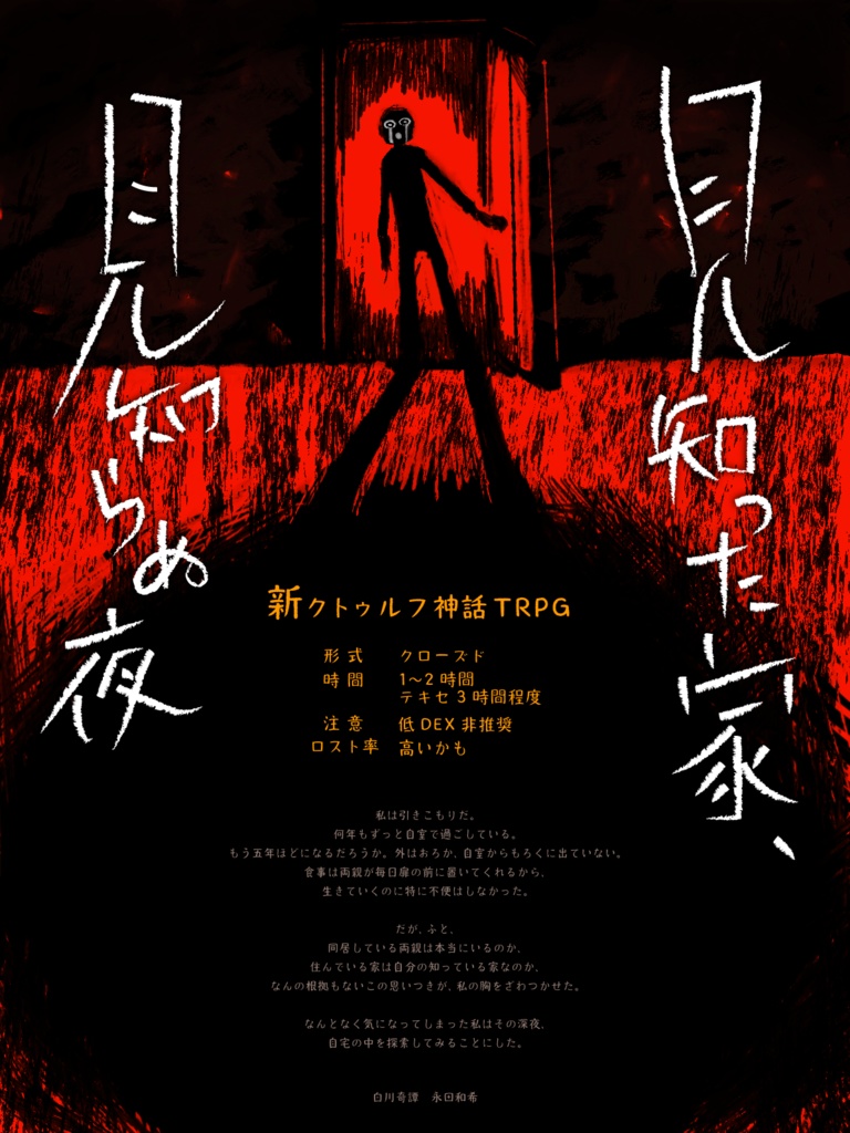 【新クトゥルフTRPG】見知った家、見知らぬ夜 SPLLE申請中