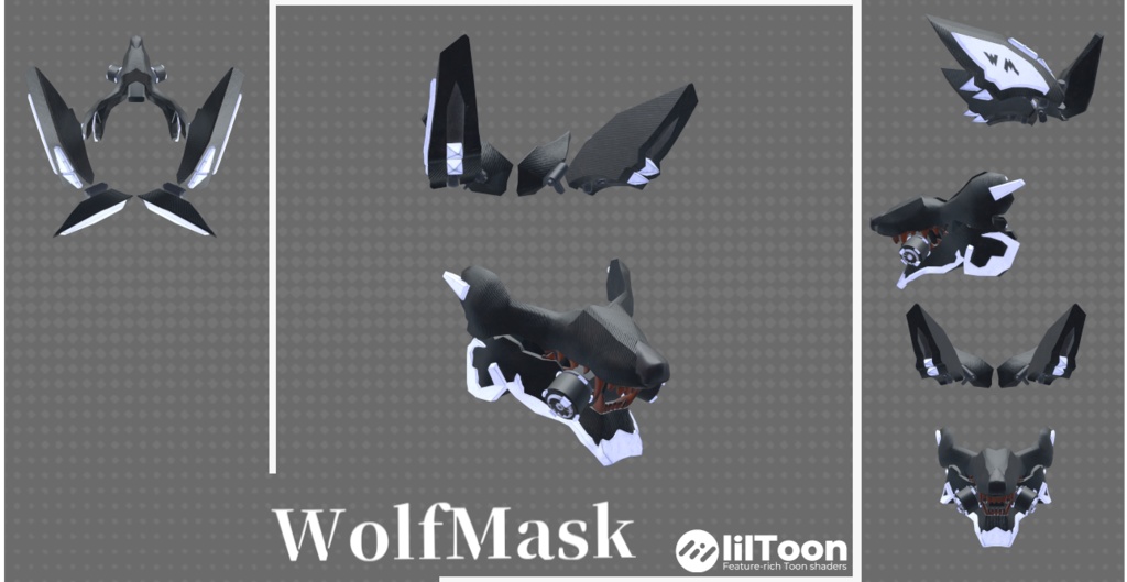 3Dモデル　WolfMask
