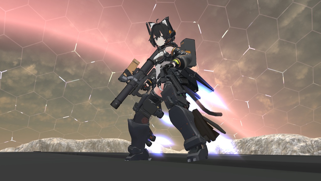 【3Dモデル】脚部パーツ/武器セット01