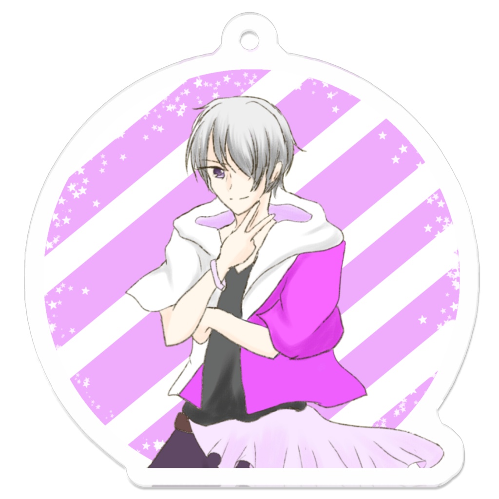 エステル1stライブアクリルキーホルダー　綾辻白