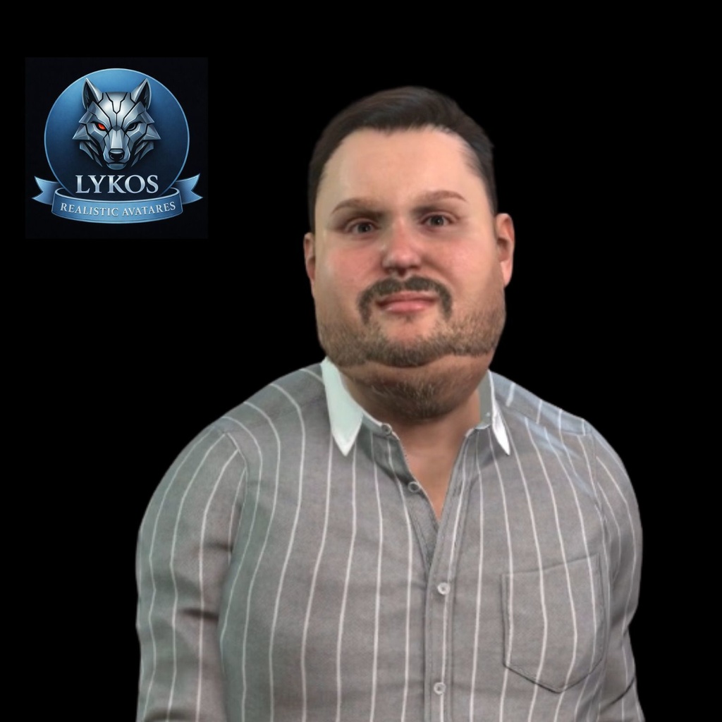 Hyper-Realistic Obese Male Avatar – Professional Profile