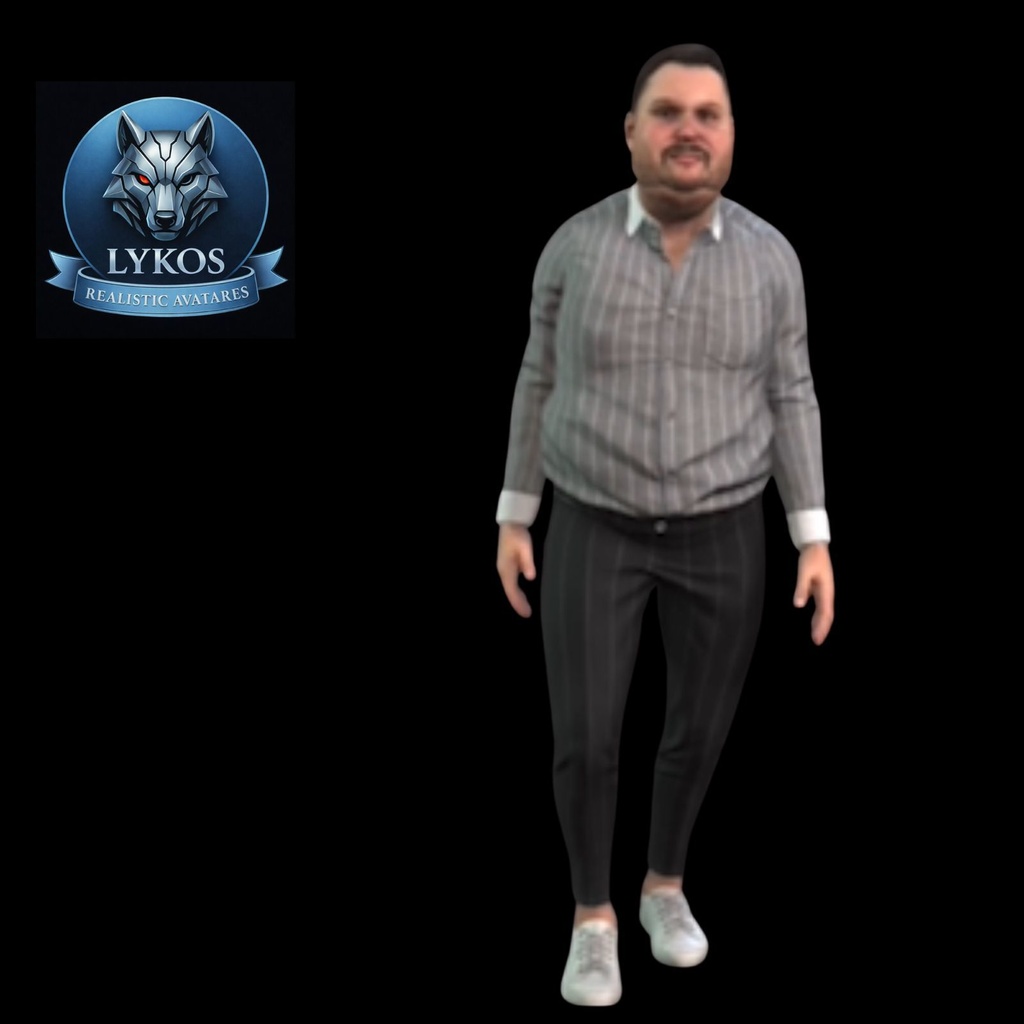 Hyper-Realistic Obese Male Avatar – Professional Profile