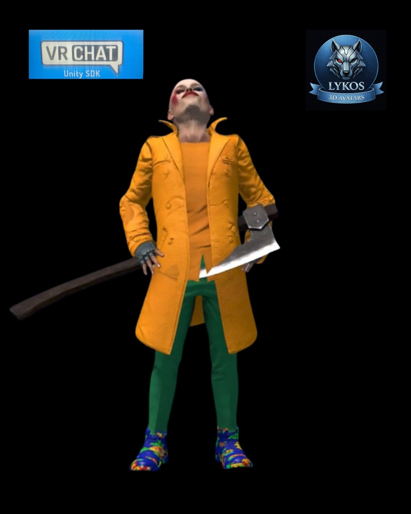 🩸 Ezekiel Crowe – The Laughing Executioner ✨ Realistic Horror Combat Avatar (VRChat | Unity Package)