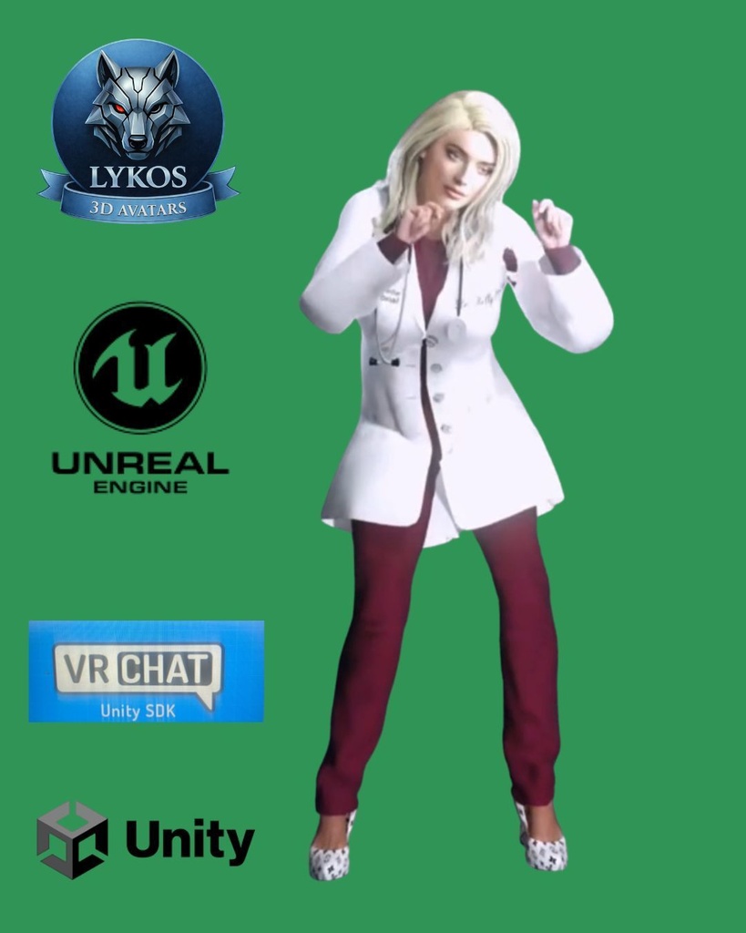 🩺💎🔥 Dr. Evelyn Hart — Harvard Edition 💎 🎮 (Unreal Engine | Unity | VRChat)