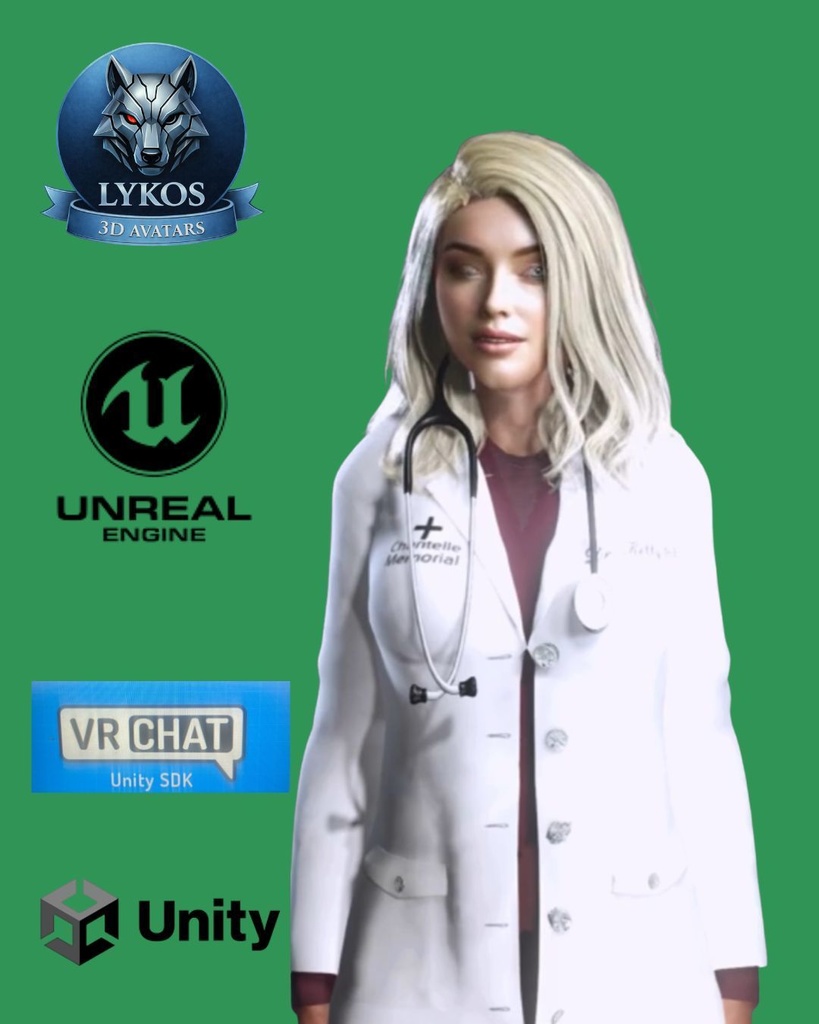 🩺💎🔥 Dr. Evelyn Hart — Harvard Edition 💎 🎮 (Unreal Engine | Unity | VRChat)