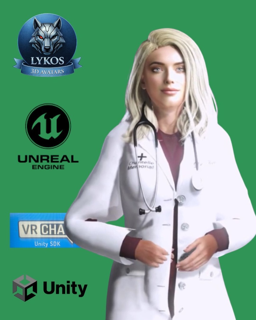 🩺💎🔥 Dr. Evelyn Hart — Harvard Edition 💎 🎮 (Unreal Engine | Unity | VRChat)