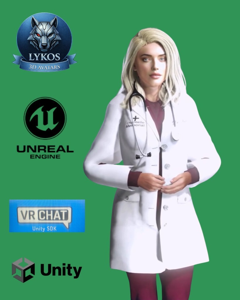 🩺💎🔥 Dr. Evelyn Hart — Harvard Edition 💎  🎮 (Unreal Engine | Unity | VRChat)