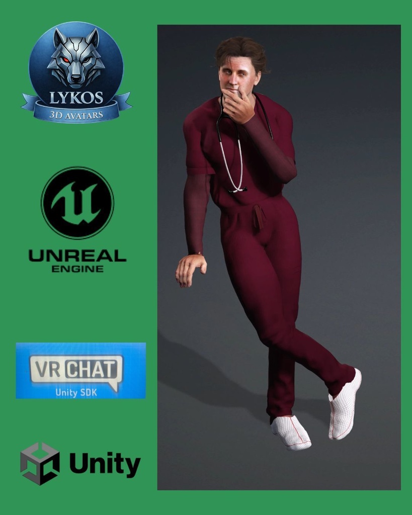 💎🔥 Dr. Ethan Hart — Harvard Edition 🩺 🎮 (Unreal Engine | Unity | VRChat)