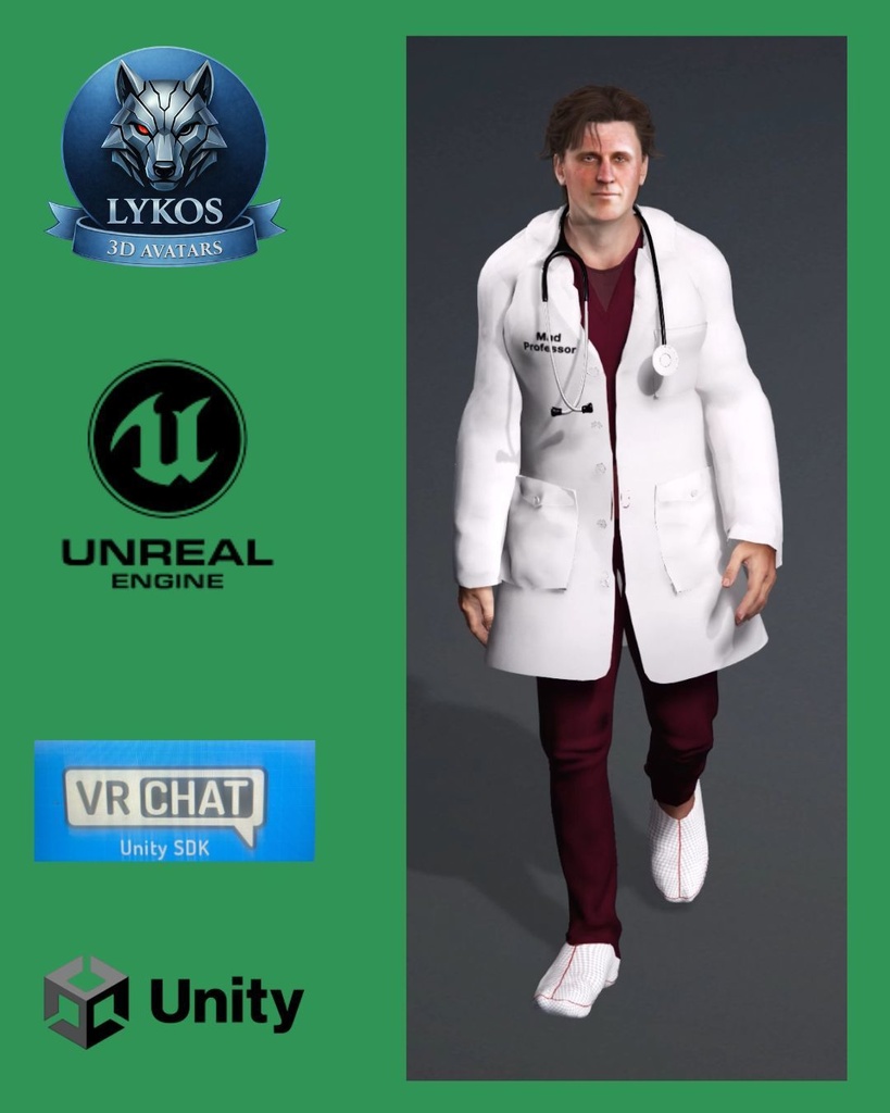 💎🔥 Dr. Ethan Hart — Harvard Edition 🩺 🎮 (Unreal Engine | Unity | VRChat)