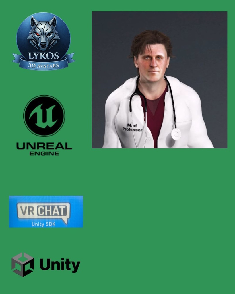 💎🔥 Dr. Ethan Hart — Harvard Edition 🩺  🎮 (Unreal Engine | Unity | VRChat)