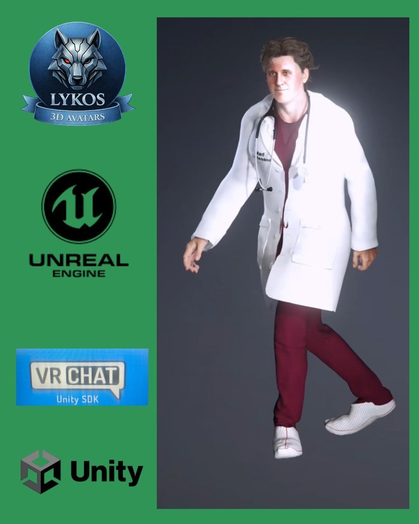 💎🔥 Dr. Ethan Hart — Harvard Edition 🩺 🎮 (Unreal Engine | Unity | VRChat)