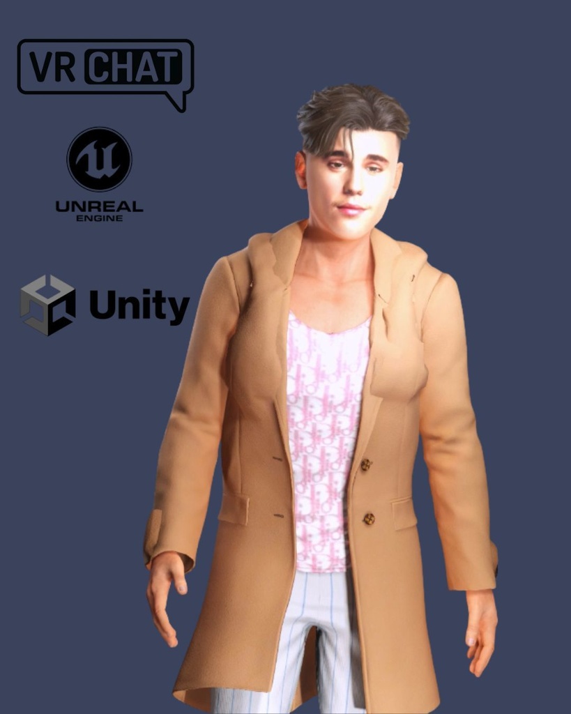 🎬✨ Maurício Ventura — Premium Model Version 🎮 Unreal Engine | Unity | VRChat