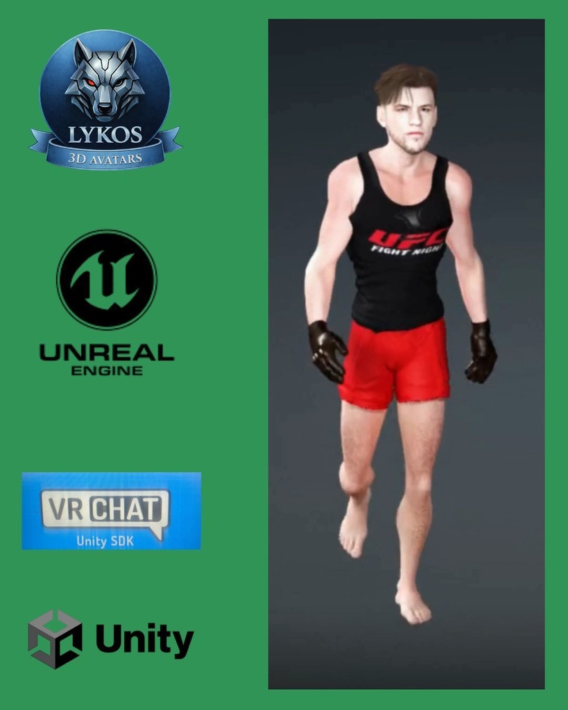 ๐ฅ๐ฅ Dante Valente โ Fight Night Edition (Premium Fighter Version) ๐ฎ Unreal Engine | Unity | VRChat