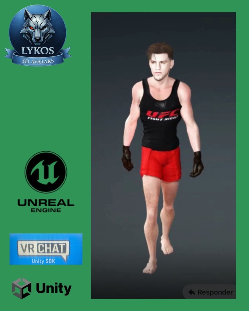 🥊🔥 Dante Valente — Fight Night Edition (Premium Fighter Version)  🎮 Unreal Engine | Unity | VRChat 