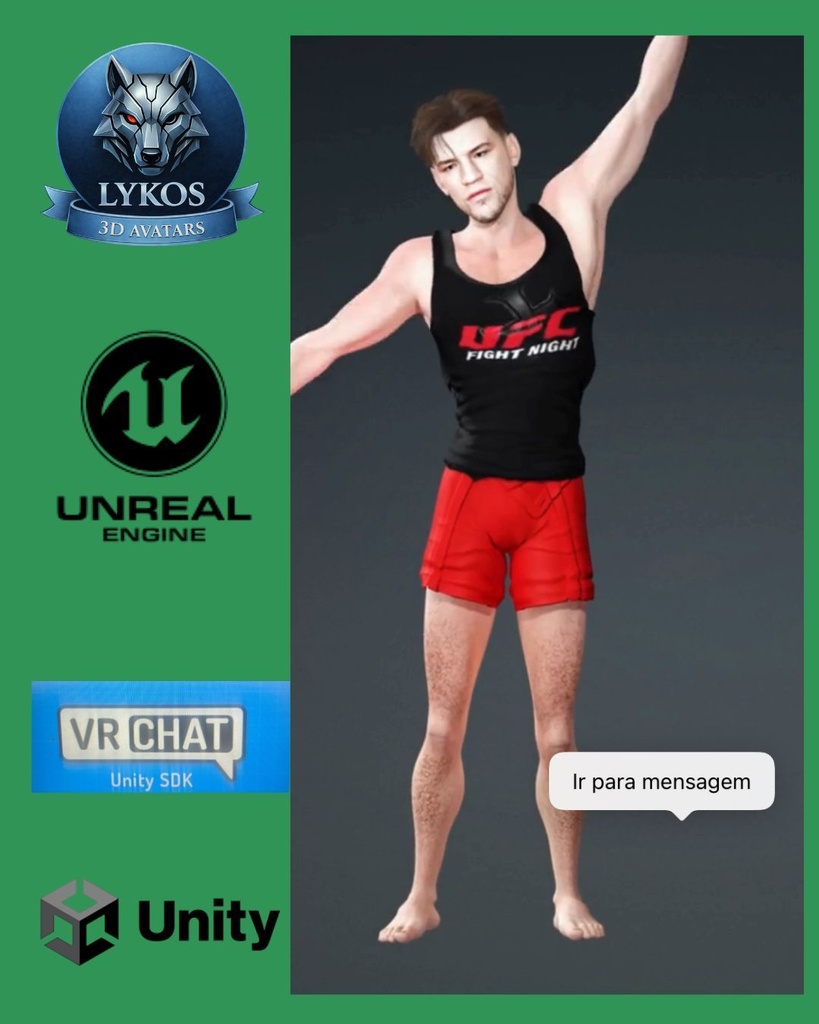๐ฅ๐ฅ Dante Valente โ Fight Night Edition (Premium Fighter Version) ๐ฎ Unreal Engine | Unity | VRChat