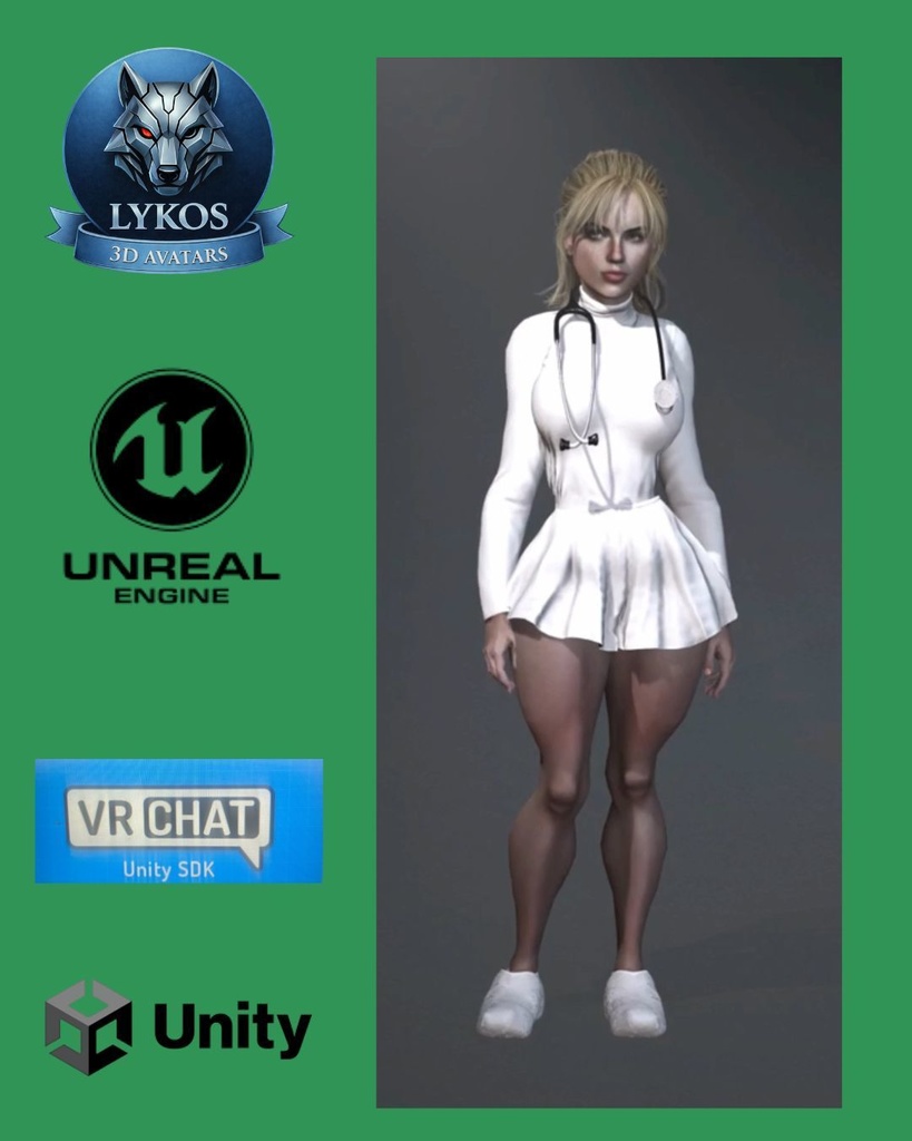 ๐ฉบ๐ Dr. Scarlett Voss โ Night Shift Edition (Premium Medical Avatar) ๐ฎ Unreal Engine | Unity | VRChat