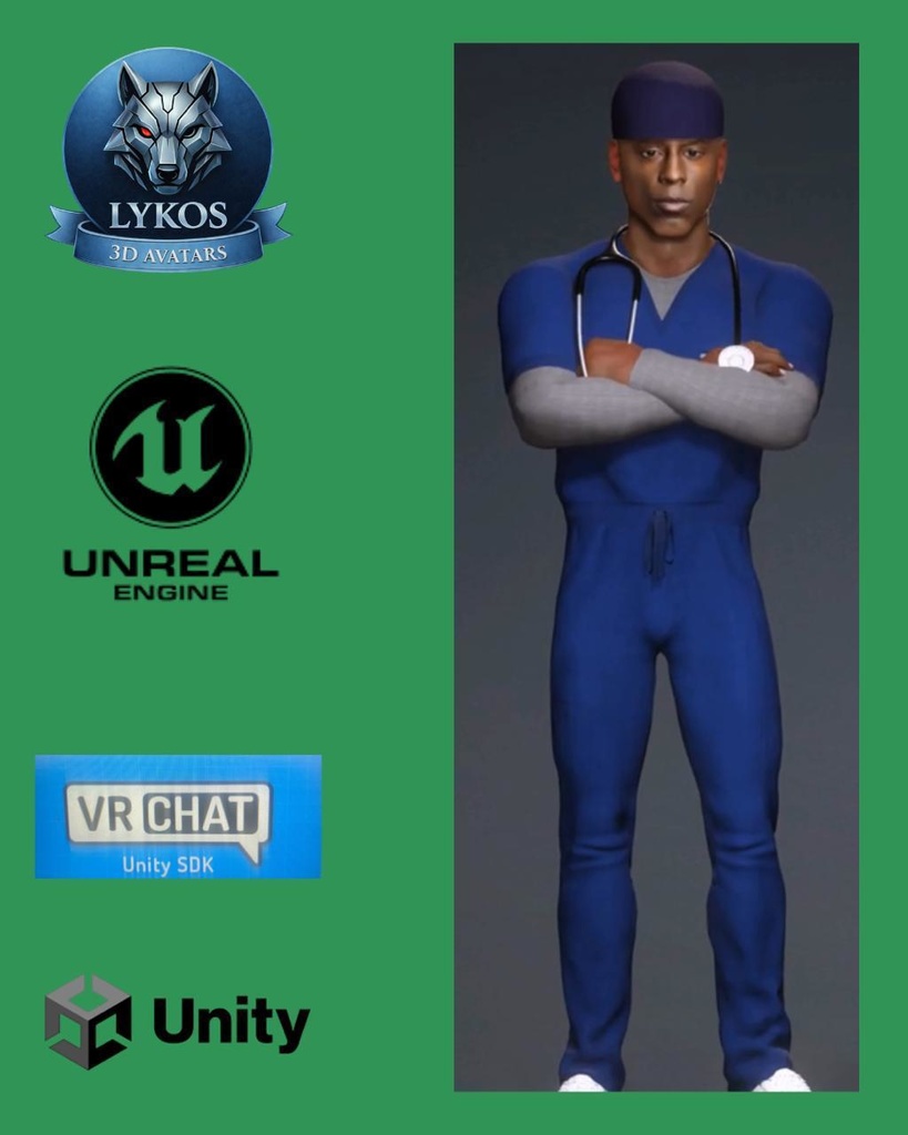 ๐ซ๐ Dr. Darius Coleman โ Heart Authority Edition (Premium Cardiology Avatar) ๐ฎ Unreal Engine | Unity | VRChat