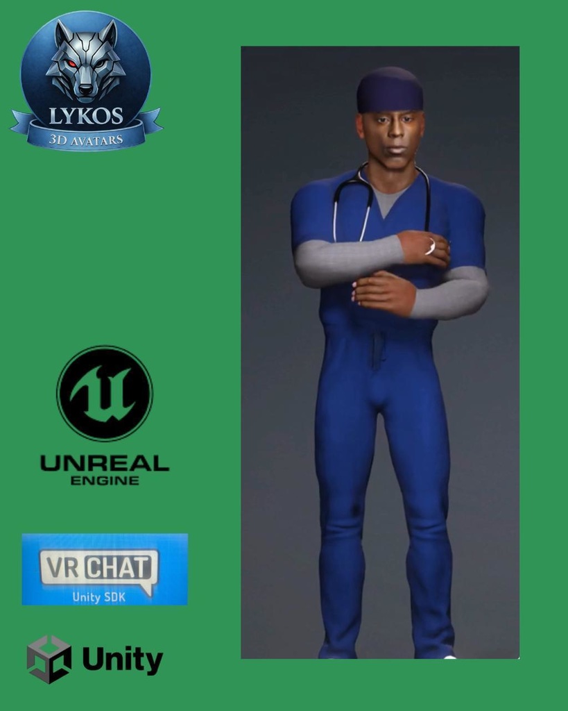 ๐ซ๐ Dr. Darius Coleman โ Heart Authority Edition (Premium Cardiology Avatar) ๐ฎ Unreal Engine | Unity | VRChat