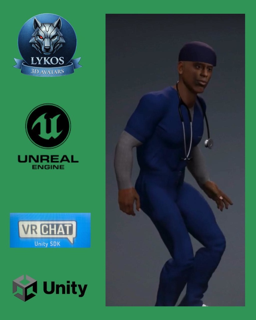 ๐ซ๐ Dr. Darius Coleman โ Heart Authority Edition (Premium Cardiology Avatar) ๐ฎ Unreal Engine | Unity | VRChat