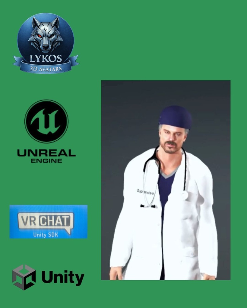๐ฅ๐ LYKOS MEDICAL ELITE TEAM Luxury Hospital Avatars Pack โ Premium Edition ๐ฎ Unreal Engine | Unity | VRChat