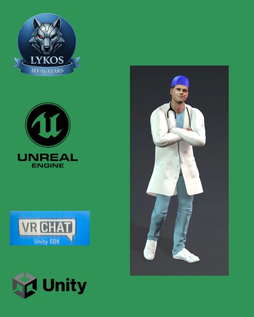๐ฅ๐ LYKOS MEDICAL ELITE TEAM Luxury Hospital Avatars Pack โ Premium Edition ๐ฎ Unreal Engine | Unity | VRChat
