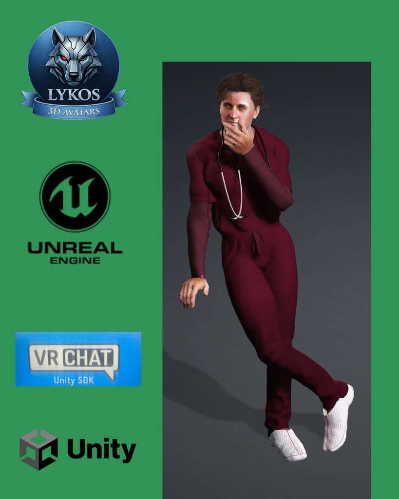 ๐ฅ๐ LYKOS MEDICAL ELITE TEAM Luxury Hospital Avatars Pack โ Premium Edition ๐ฎ Unreal Engine | Unity | VRChat