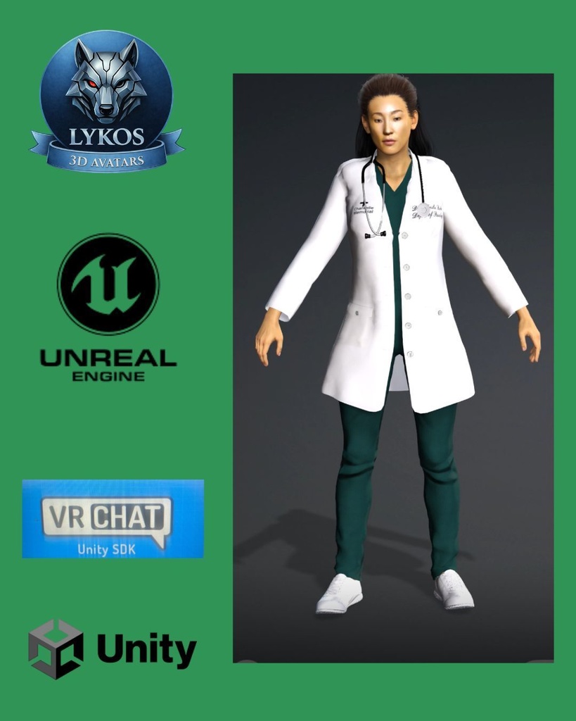 🩺💎 Dr. Olivia Shizuku Tanaka — Tokyo Aesthetic Physician Edition (Premium Realistic Medical Avatar) 🎮 Unreal Engine | Unity | VRChat