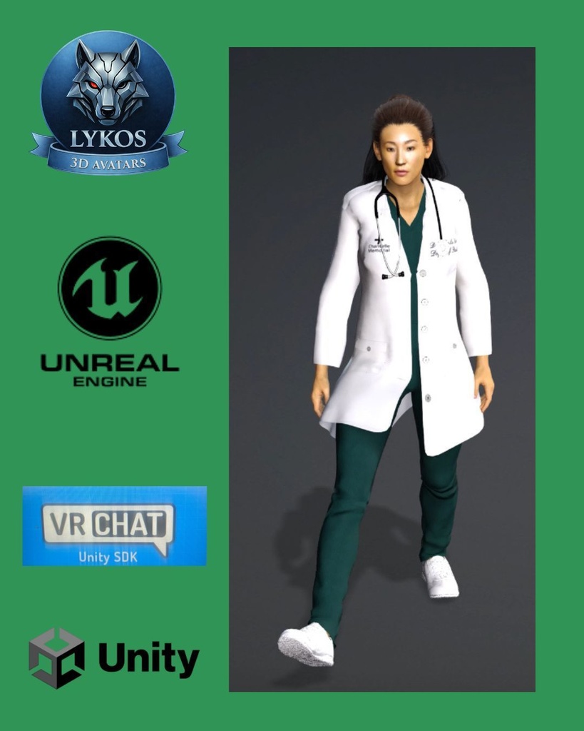 🩺💎 Dr. Olivia Shizuku Tanaka — Tokyo Aesthetic Physician Edition (Premium Realistic Medical Avatar) 🎮 Unreal Engine | Unity | VRChat