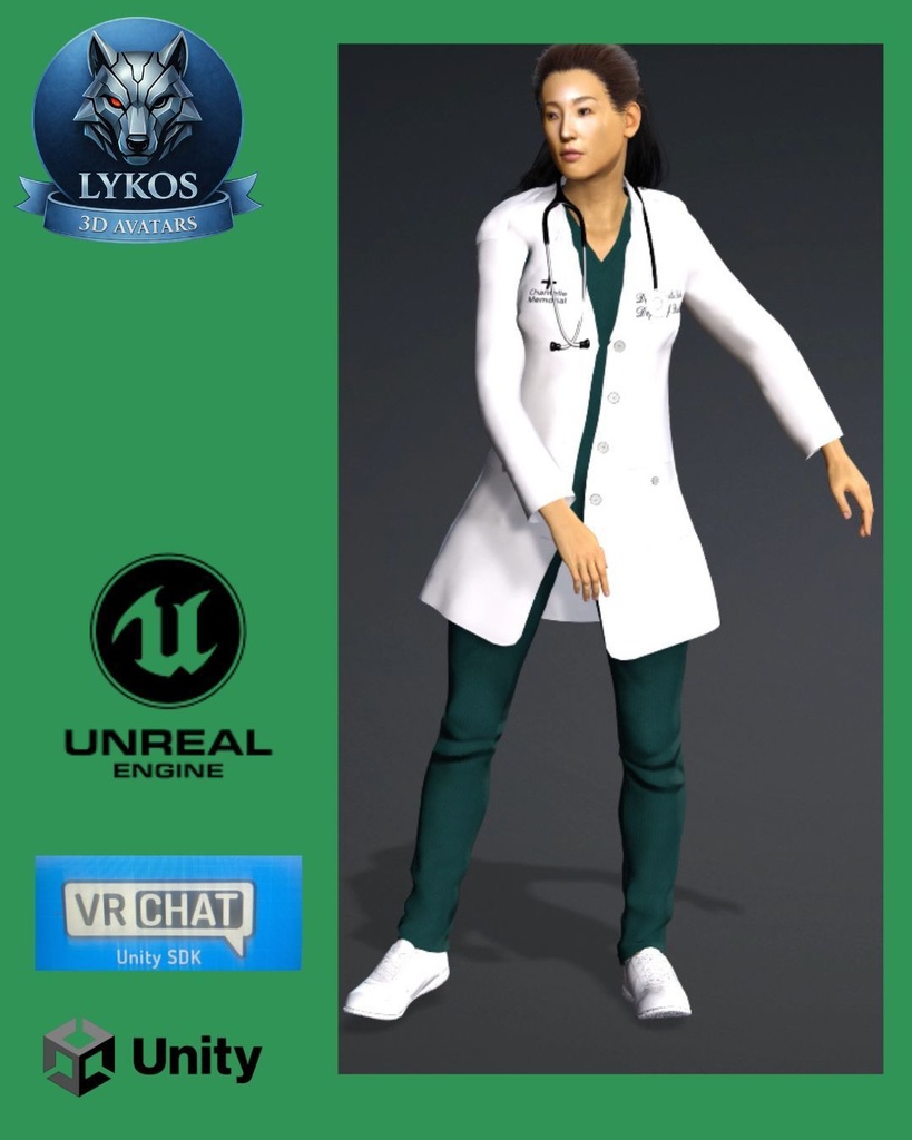 🩺💎 Dr. Olivia Shizuku Tanaka — Tokyo Aesthetic Physician Edition (Premium Realistic Medical Avatar) 🎮 Unreal Engine | Unity | VRChat