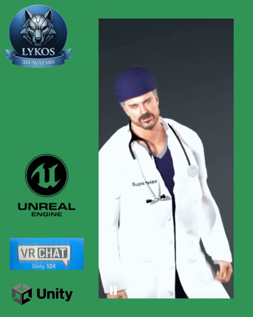๐ฉบ๐ Dr. Adrian Blackwell โ Harvard Aesthetic Surgeon Edition (Premium Plastic Surgeon Avatar) ๐ฎ Unreal Engine | Unity | VRChat