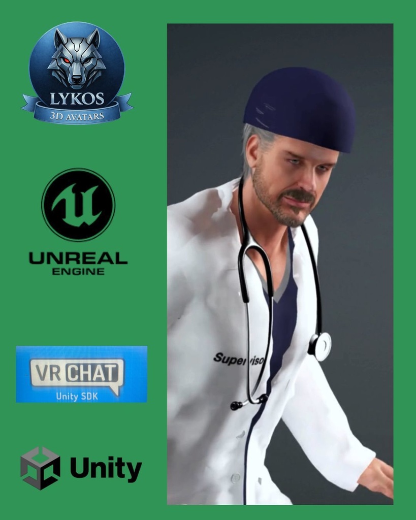 ๐ฉบ๐ Dr. Adrian Blackwell โ Harvard Aesthetic Surgeon Edition (Premium Plastic Surgeon Avatar) ๐ฎ Unreal Engine | Unity | VRChat